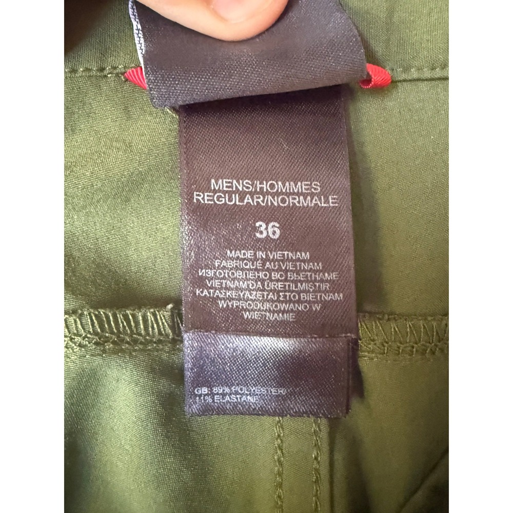 The North Face Mens Army Green Hiking Shorts Integrated Belt Cargo Pocket 36/38 - Picture 8 of 8